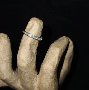 COPY - 14kt White Gold and Moissanite Band.